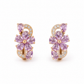 Shattered Stars · Purple Starflower Earrings